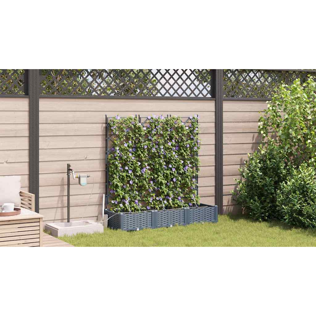 Vasos de Jardim Cinzento-claro 120 x 40 x 126 cm Aço