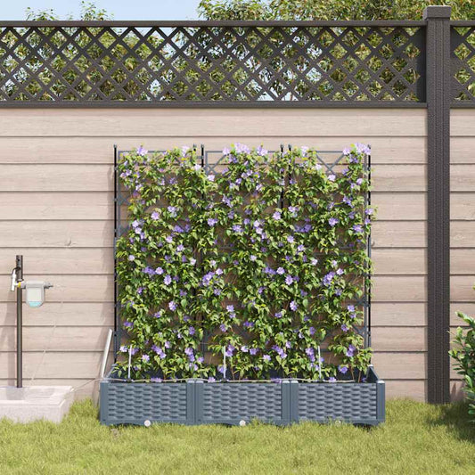 Vasos de Jardim Cinzento-claro 120 x 40 x 126 cm Aço