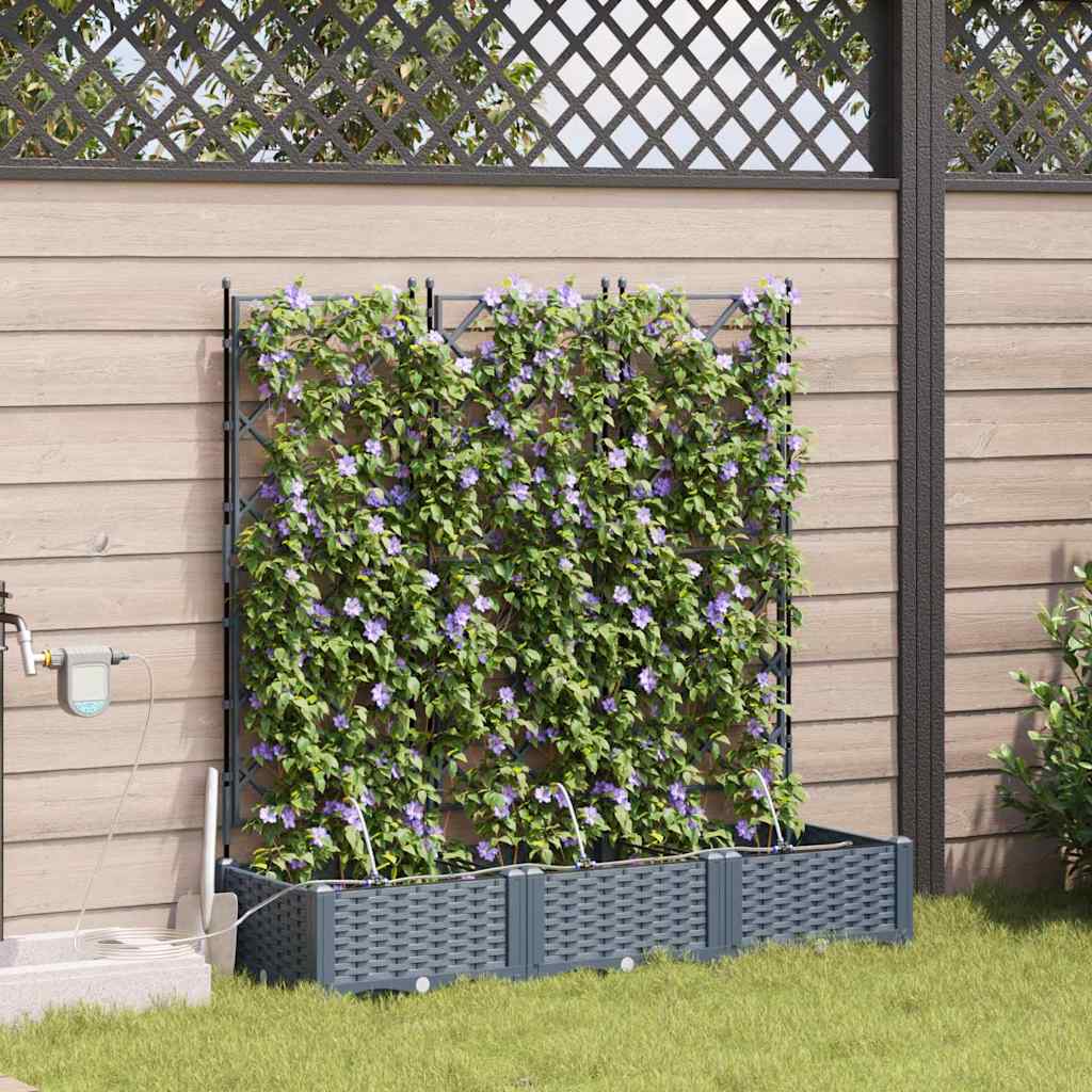 Vasos de Jardim Cinzento-claro 120 x 40 x 126 cm Aço