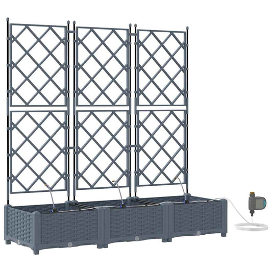 Vasos de Jardim Cinzento-claro 120 x 40 x 126 cm Aço