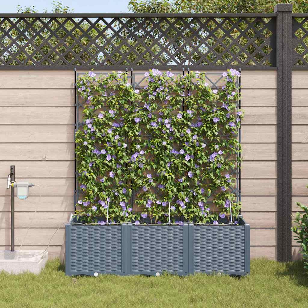 Vasos de Jardim Cinzento-claro 120 x 40 x 142 cm Aço