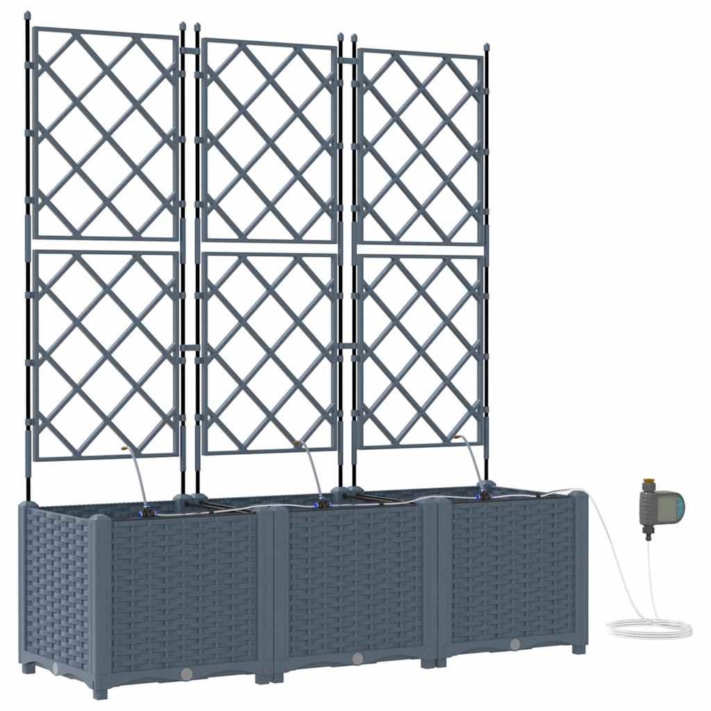 Vasos de Jardim Cinzento-claro 120 x 40 x 142 cm Aço