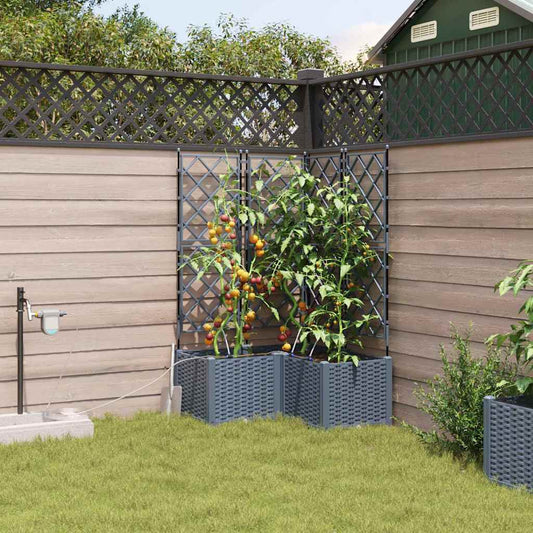 Vasos de Jardim Cinzento-claro 80 x 80 x 142 cm Aço