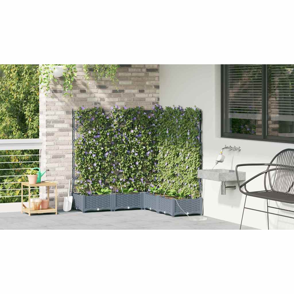 Vasos de Jardim Cinzento-claro 120 x 120 x 126 cm Aço