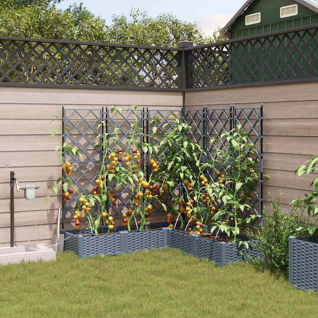 Vasos de Jardim Cinzento-claro 120 x 120 x 126 cm Aço