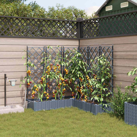 Vasos de Jardim Cinzento-claro 120 x 120 x 126 cm Aço