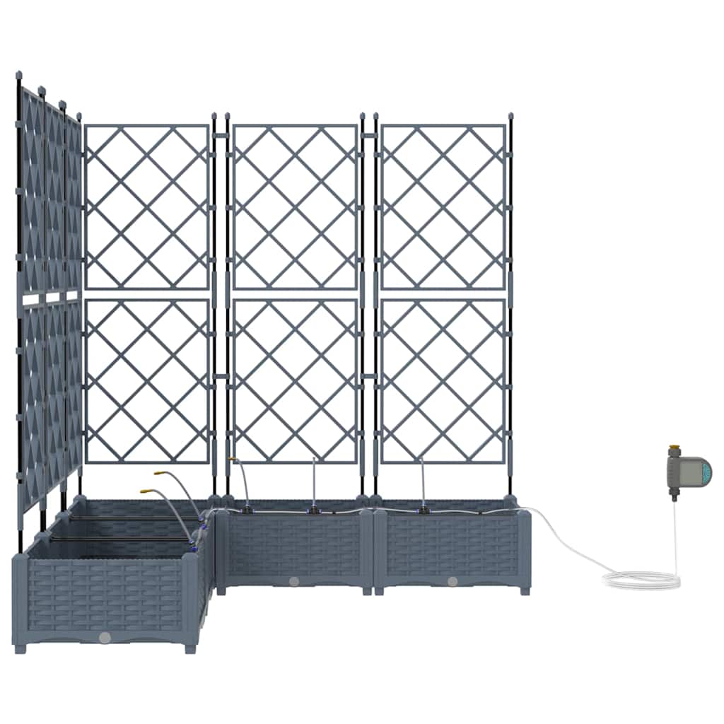 Vasos de Jardim Cinzento-claro 120 x 120 x 126 cm Aço