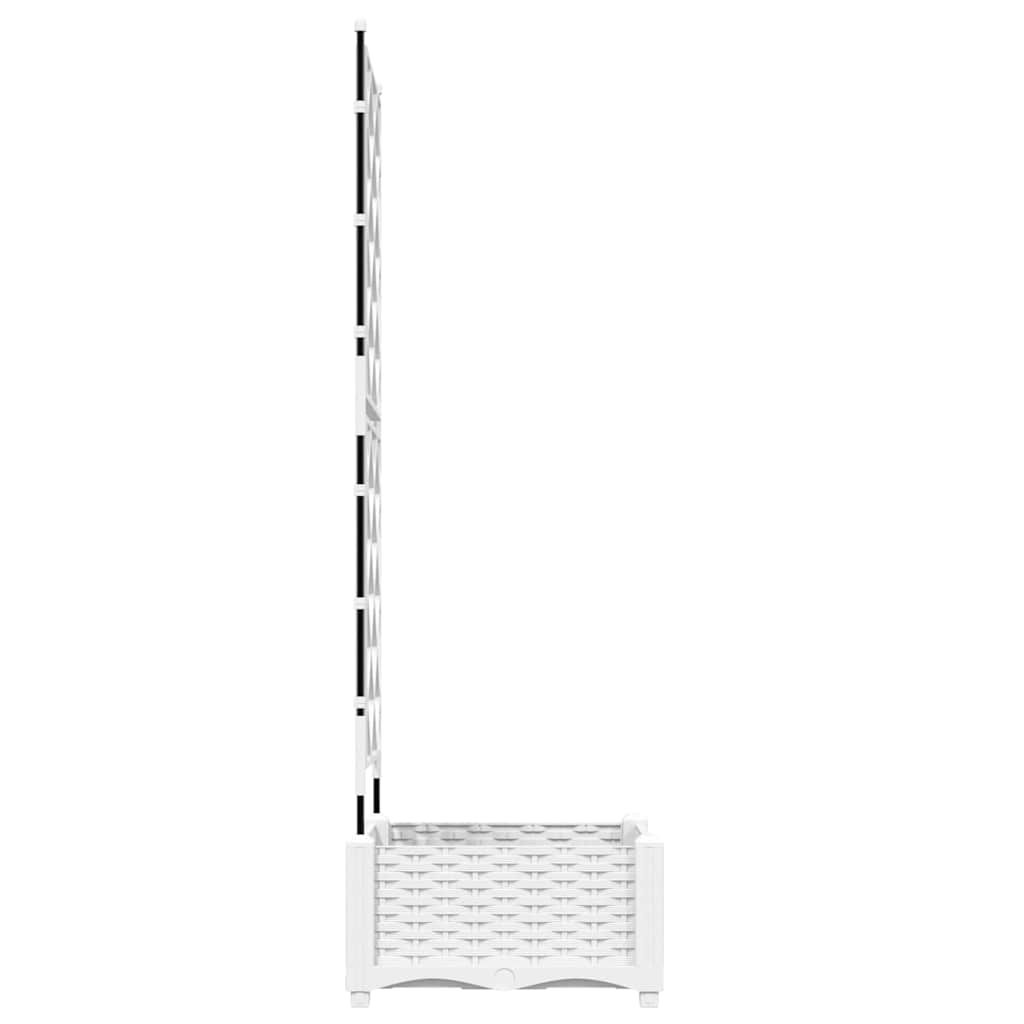 Jardineira com Treliça Branco 40 x 40 x 125.5 cm PP