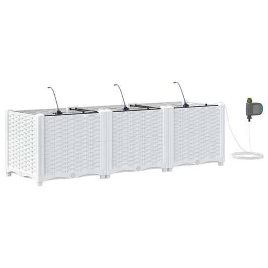Vasos de Jardim Branco 120 x 40 x 37.5 cm Aço