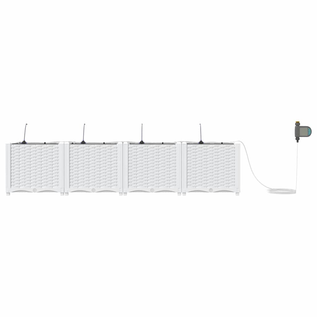 Vasos de Jardim Branco 160 x 40 x 37.5 cm Aço