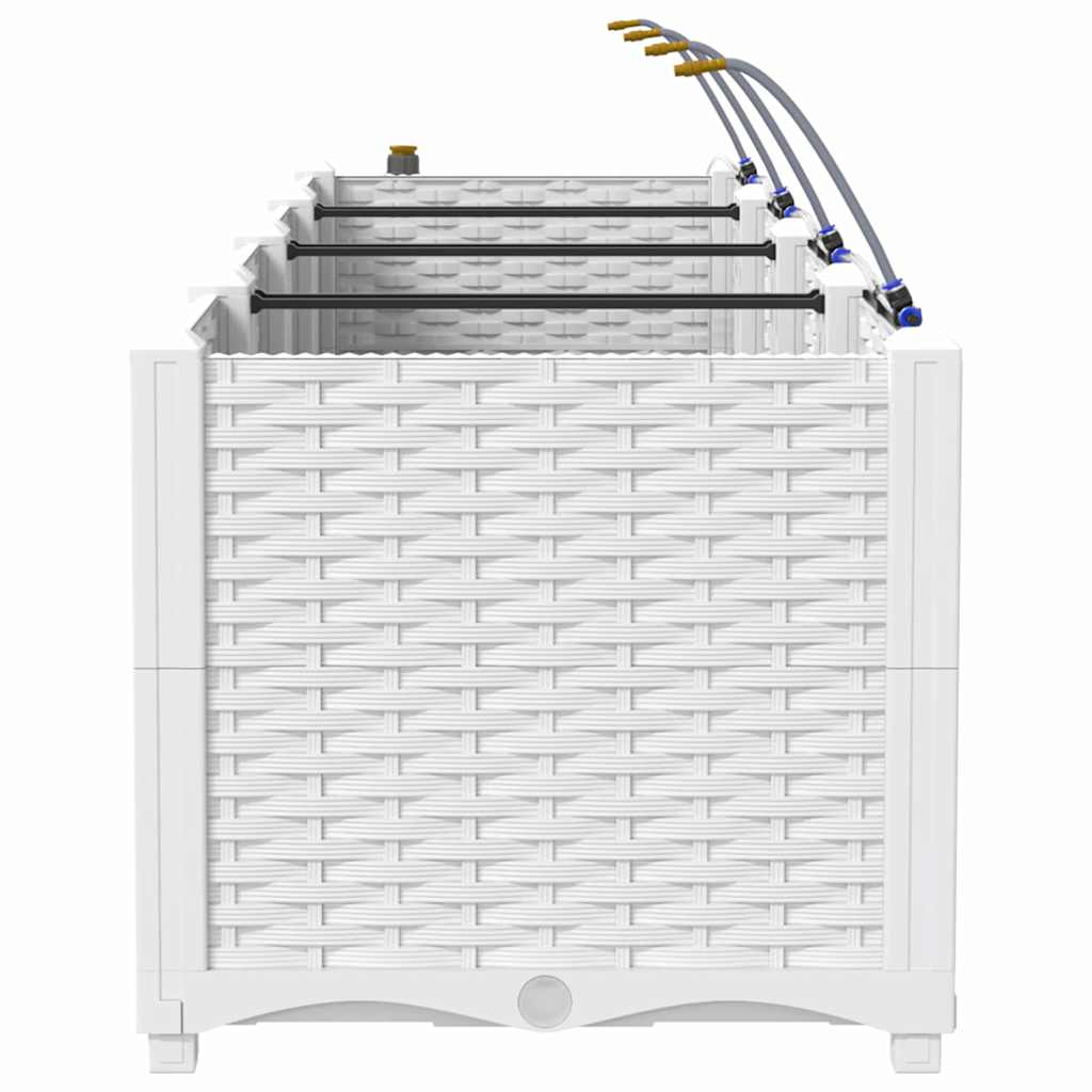 Vasos de Jardim Branco 160 x 40 x 37.5 cm Aço