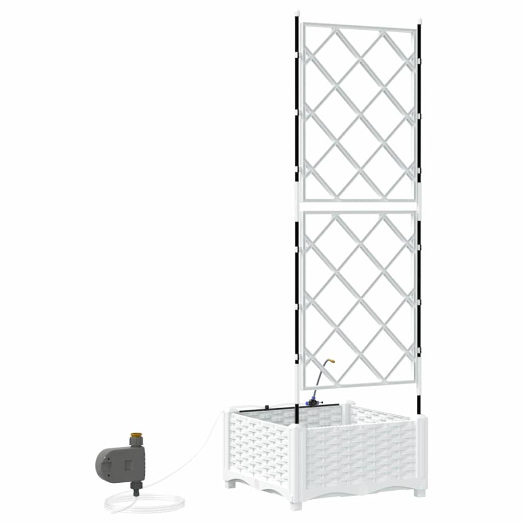 Vasos de Jardim Branco 40 x 40 x 126 cm Aço