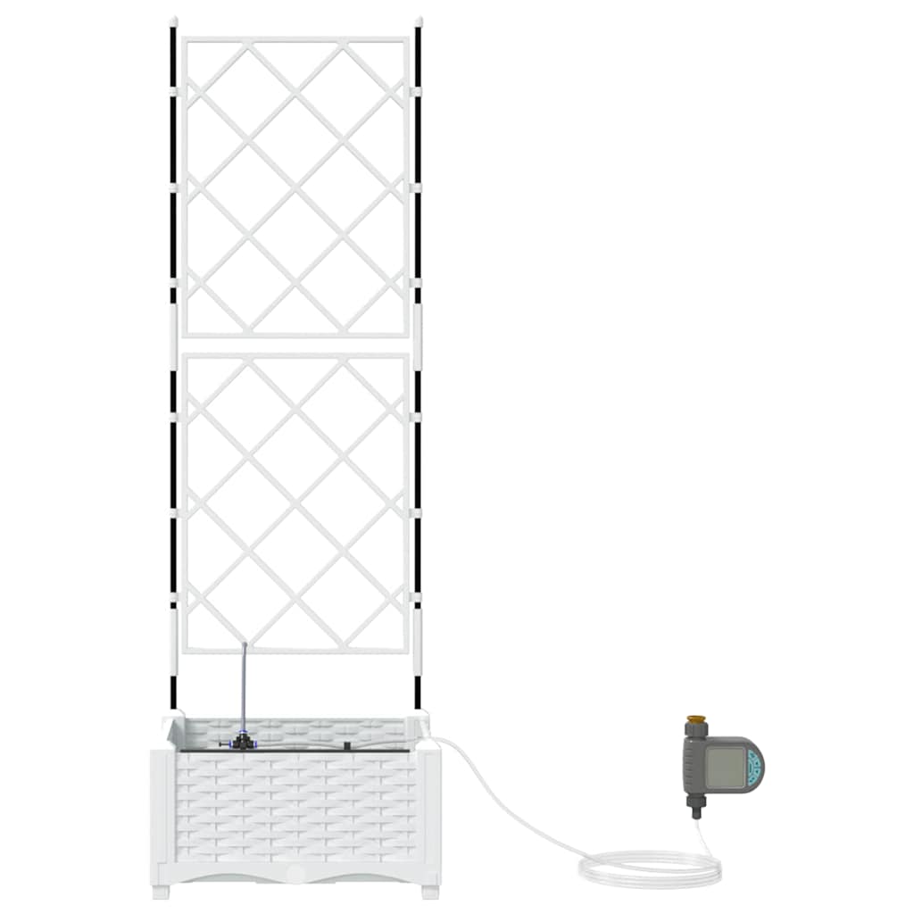 Vasos de Jardim Branco 40 x 40 x 126 cm Aço