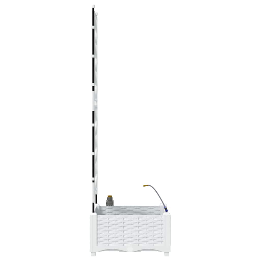 Vasos de Jardim Branco 40 x 40 x 126 cm Aço