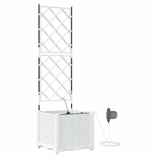 Vasos de Jardim Branco 40 x 40 x 142 cm Aço