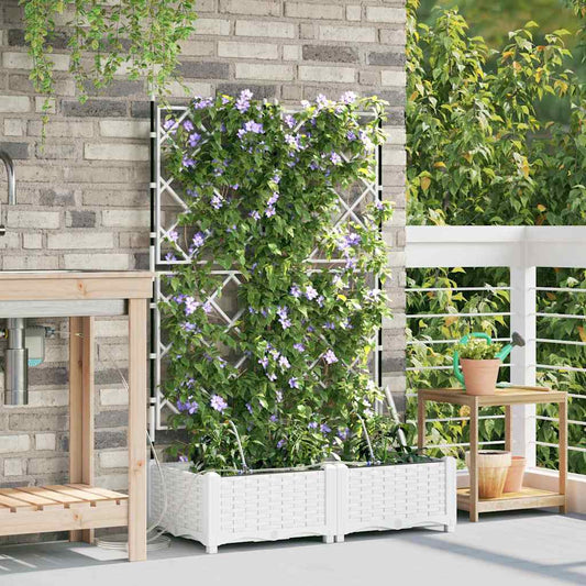 Vasos de Jardim Branco 80 x 40 x 126 cm Aço
