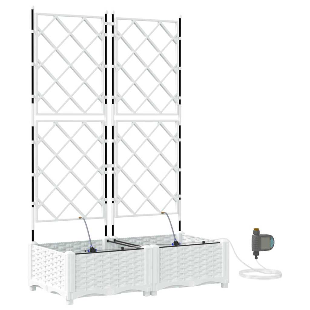 Vasos de Jardim Branco 80 x 40 x 126 cm Aço