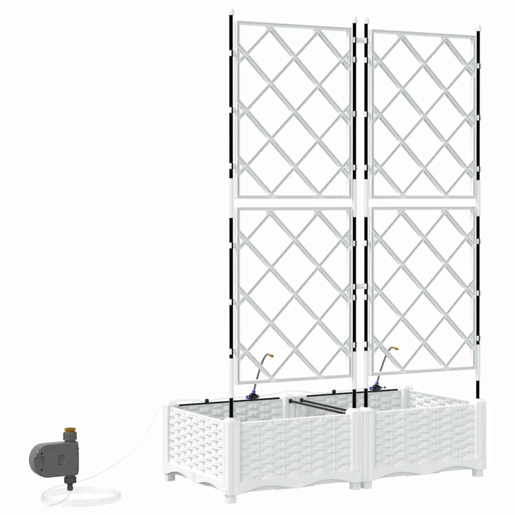 Vasos de Jardim Branco 80 x 40 x 126 cm Aço
