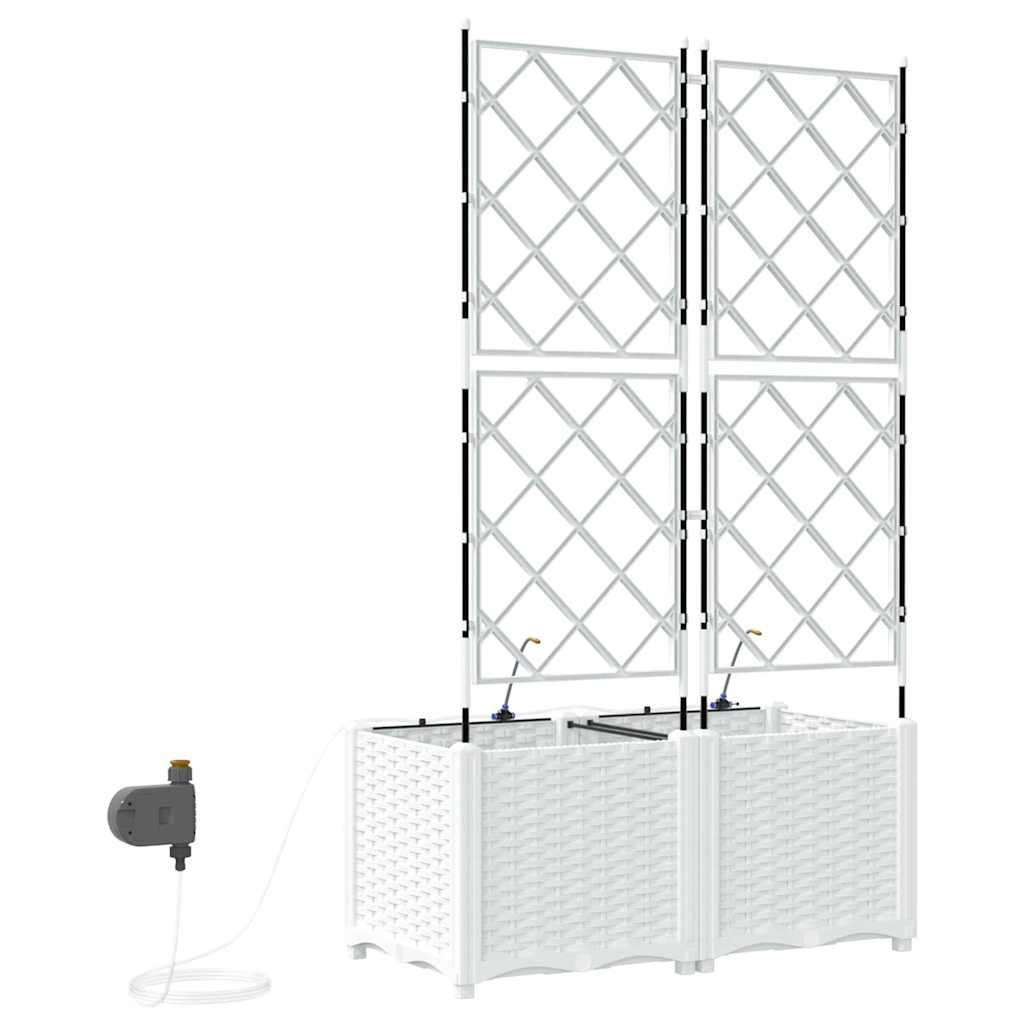 Vasos de Jardim Branco 80 x 40 x 142 cm Aço