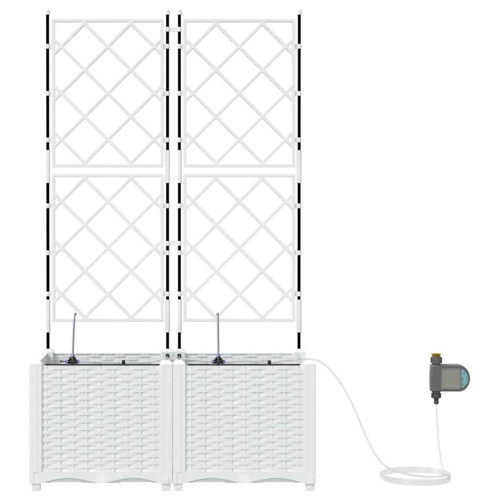 Vasos de Jardim Branco 80 x 40 x 142 cm Aço