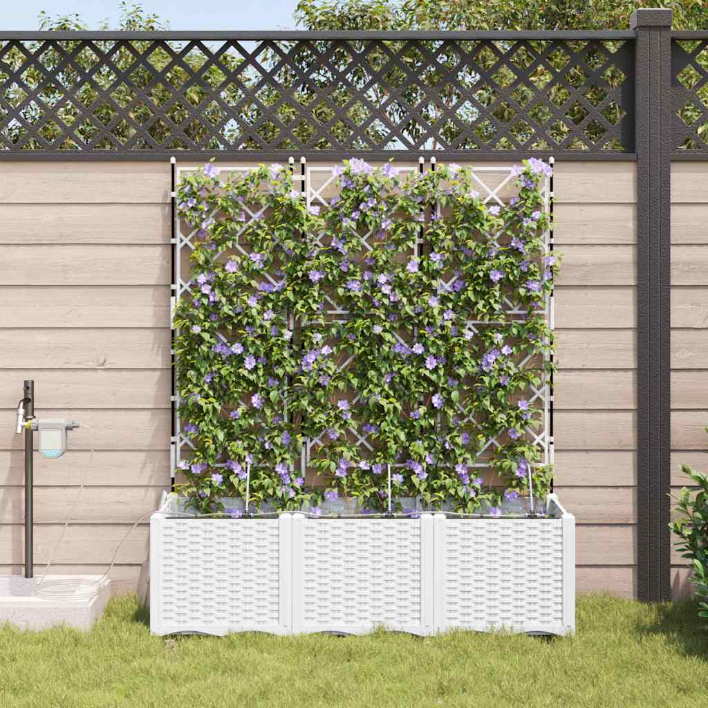 Vasos de Jardim Branco 120 x 40 x 142 cm Aço
