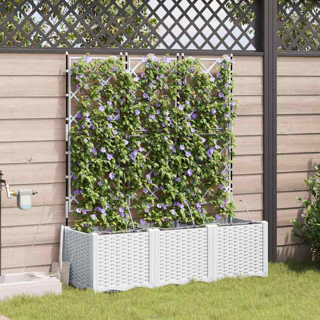 Vasos de Jardim Branco 120 x 40 x 142 cm Aço