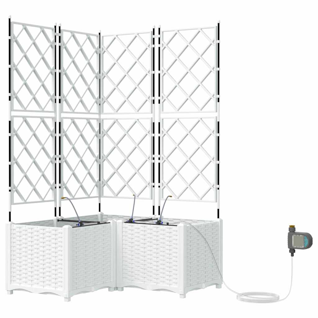 Vasos de Jardim Branco 80 x 80 x 142 cm Aço