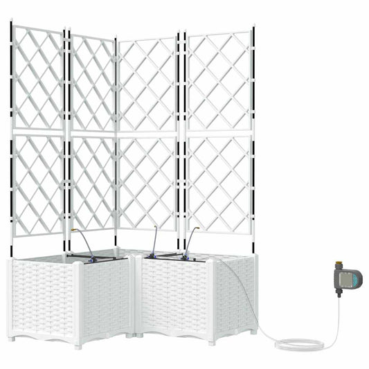 Vasos de Jardim Branco 80 x 80 x 142 cm Aço