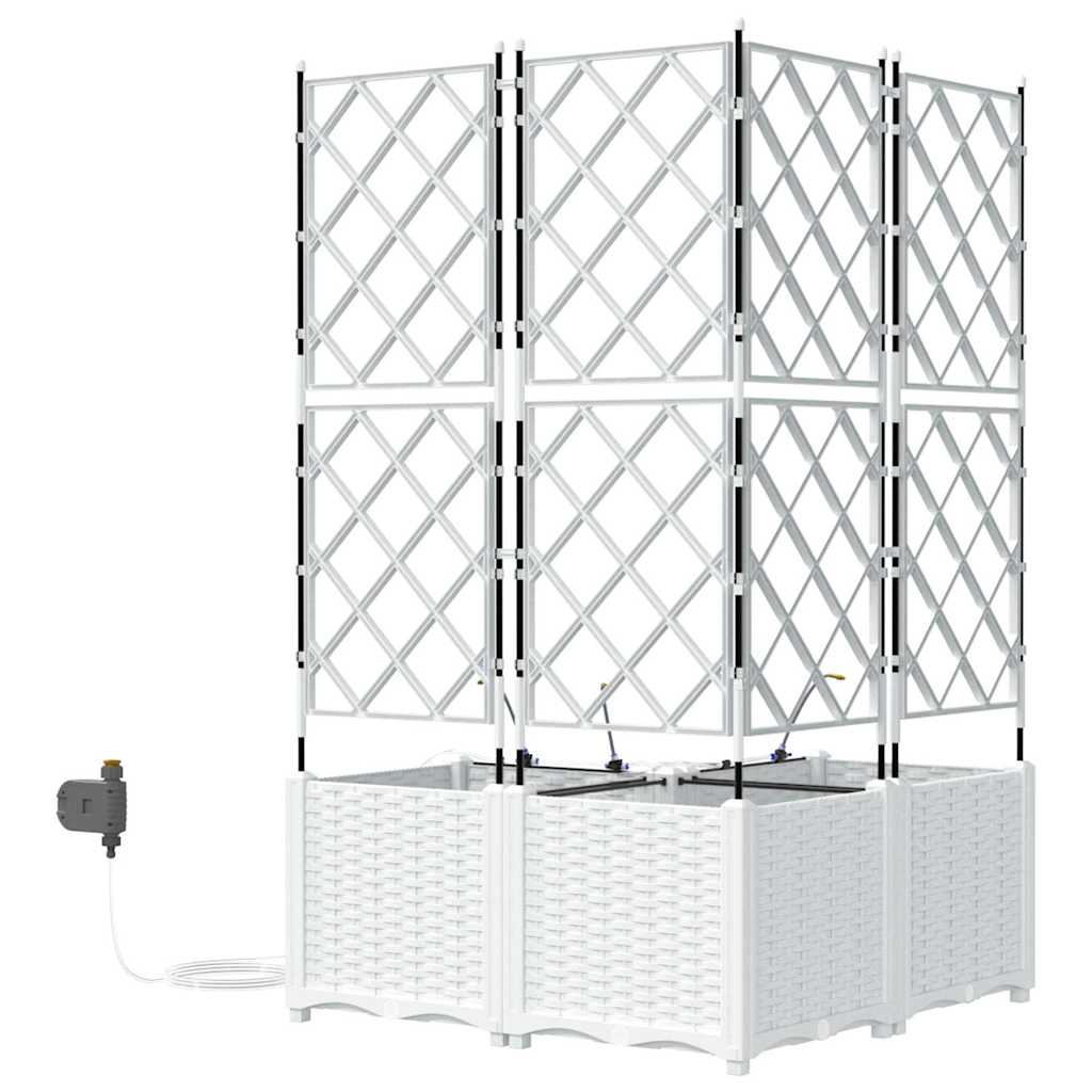 Vasos de Jardim Branco 80 x 80 x 142 cm Aço