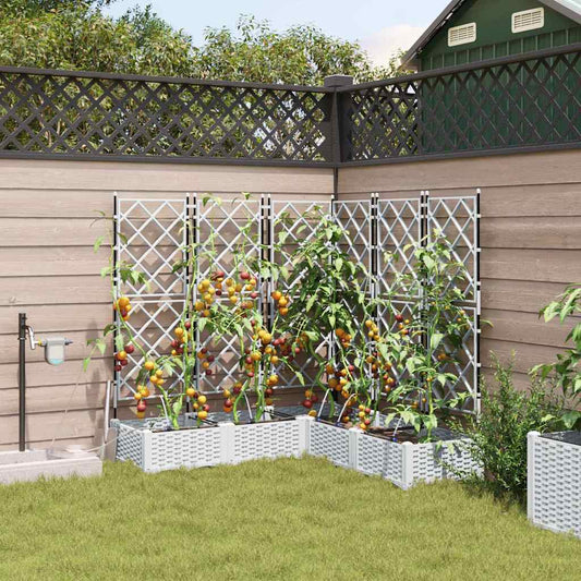 Vasos de Jardim Branco 120 x 120 x 126 cm Aço
