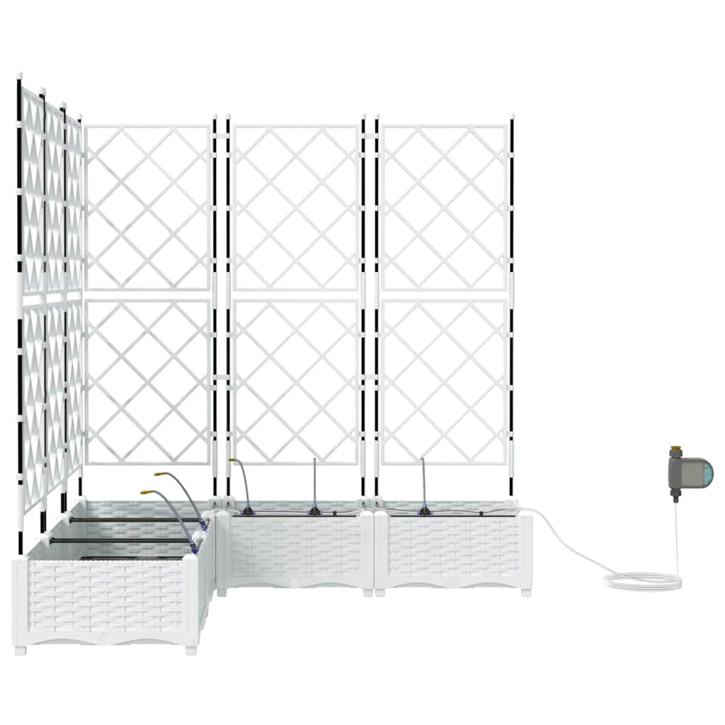 Vasos de Jardim Branco 120 x 120 x 126 cm Aço