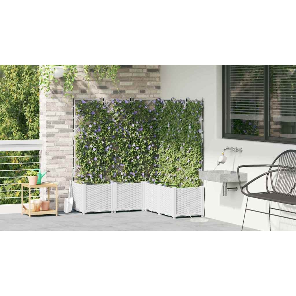 Vasos de Jardim Branco 120 x 120 x 142 cm Aço