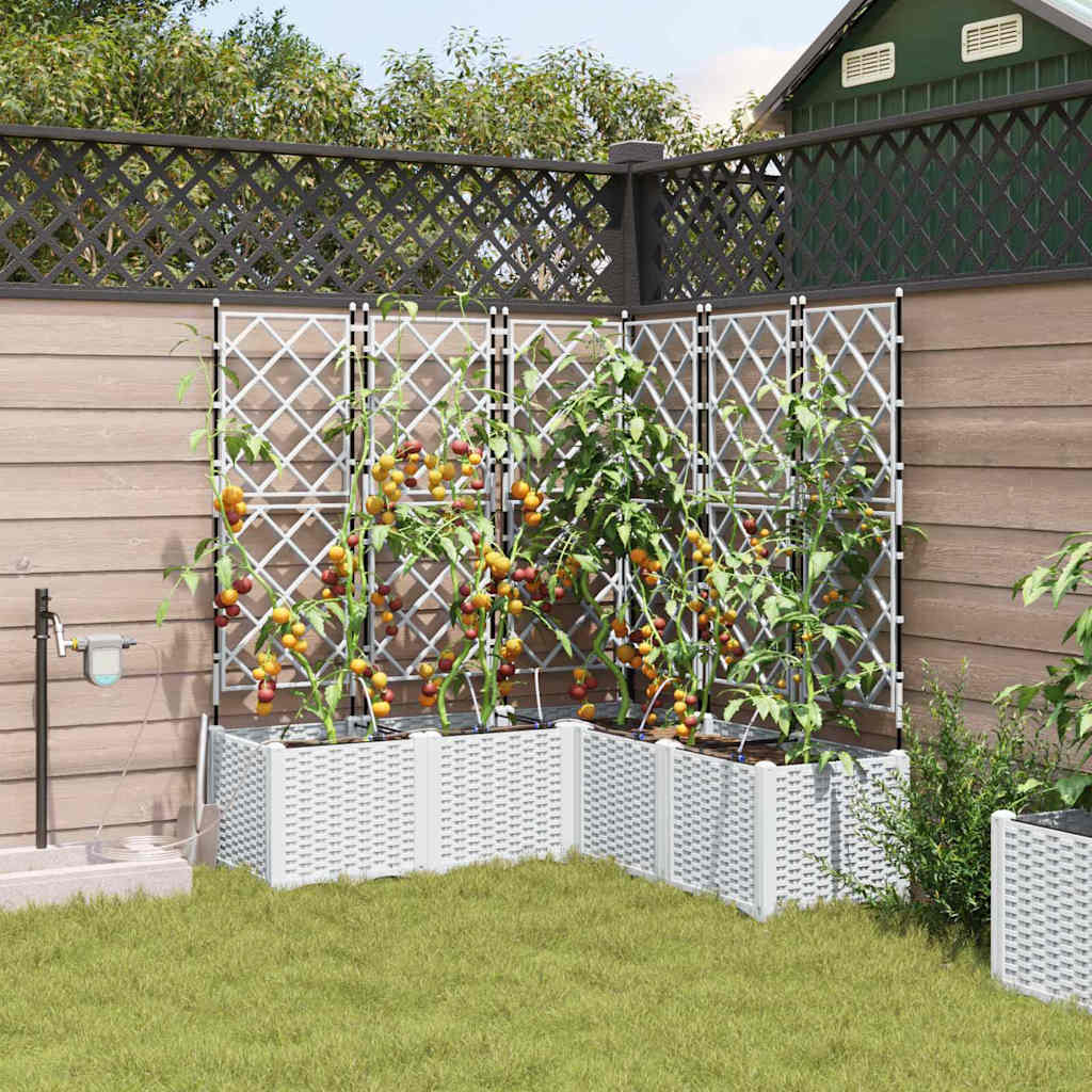 Vasos de Jardim Branco 120 x 120 x 142 cm Aço