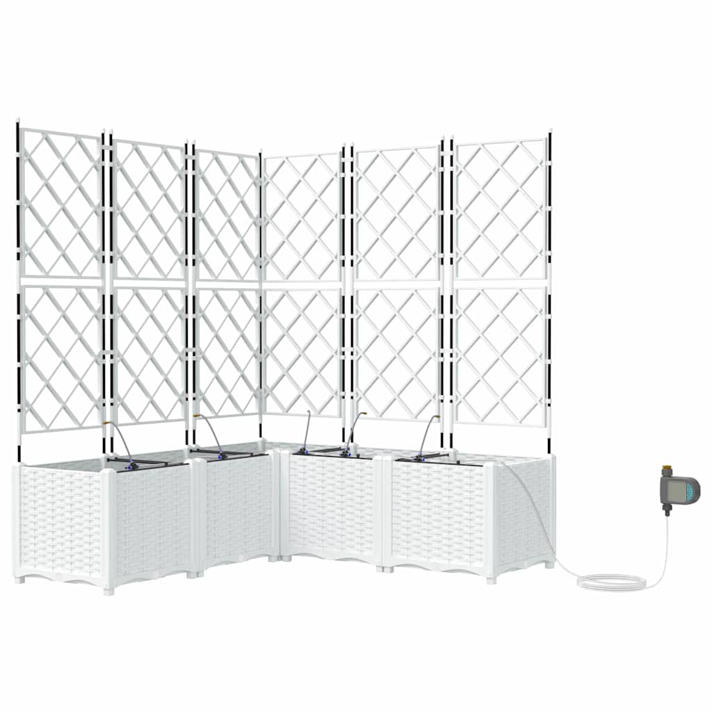 Vasos de Jardim Branco 120 x 120 x 142 cm Aço
