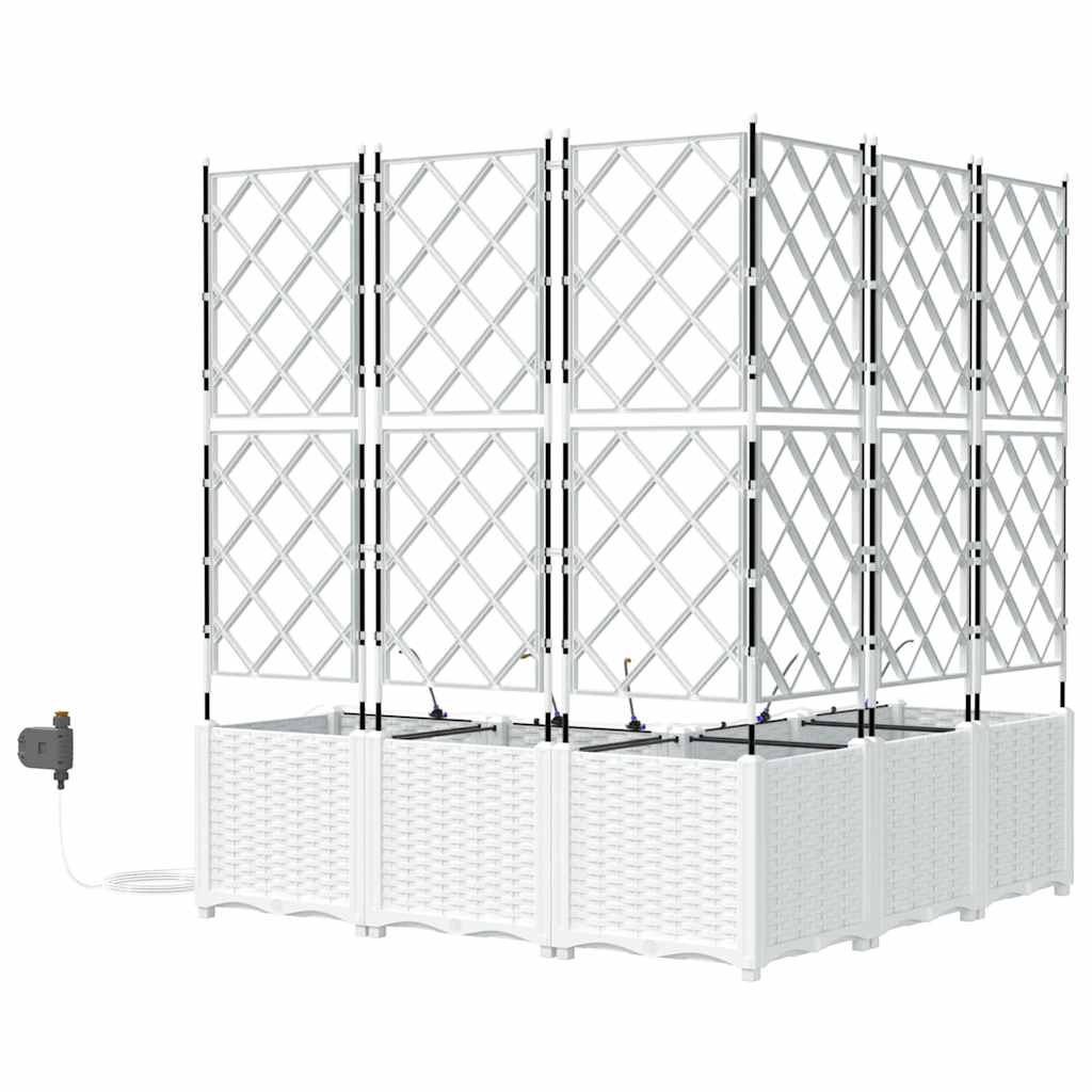 Vasos de Jardim Branco 120 x 120 x 142 cm Aço