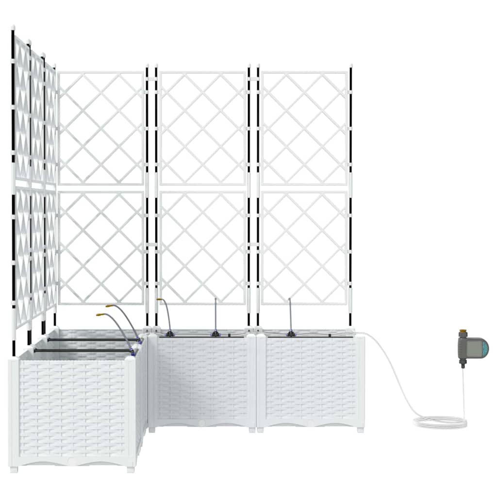 Vasos de Jardim Branco 120 x 120 x 142 cm Aço