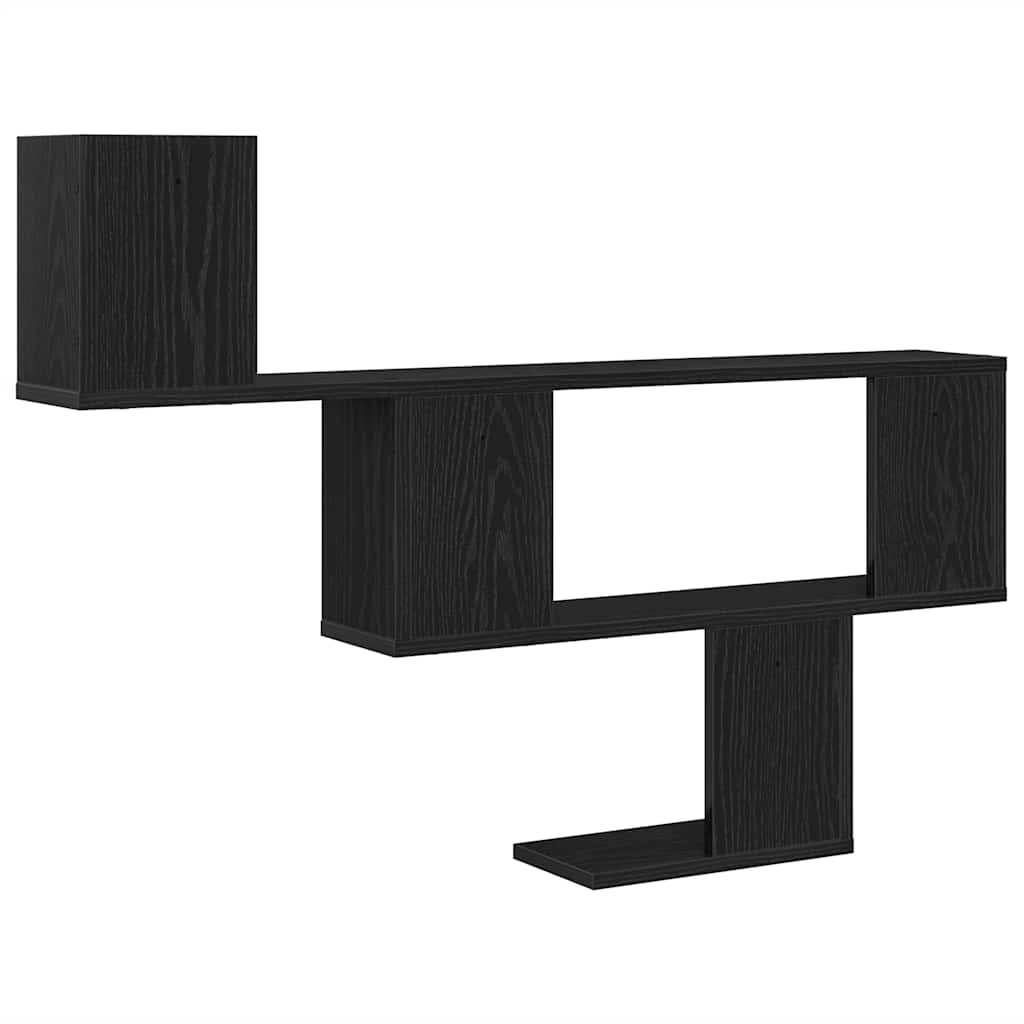 Prateleira de parede 100x15x70 cm deriv. madeira carvalho preto