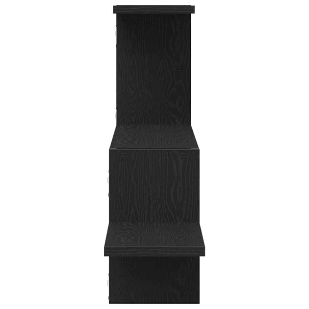 Prateleira de parede 104x15x49 cm deriv. madeira carvalho preto