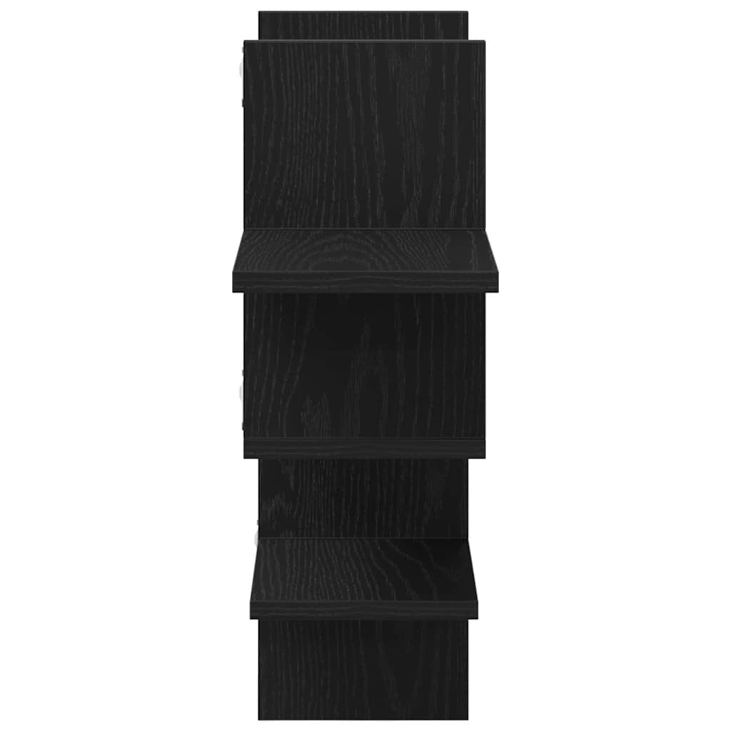 Prateleira de parede 124,5x18x60,5cm carvalho preto