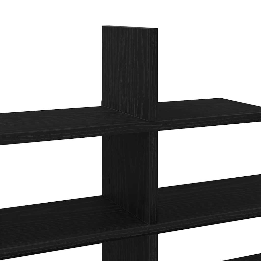 Prateleira de parede 124,5x18x60,5cm carvalho preto