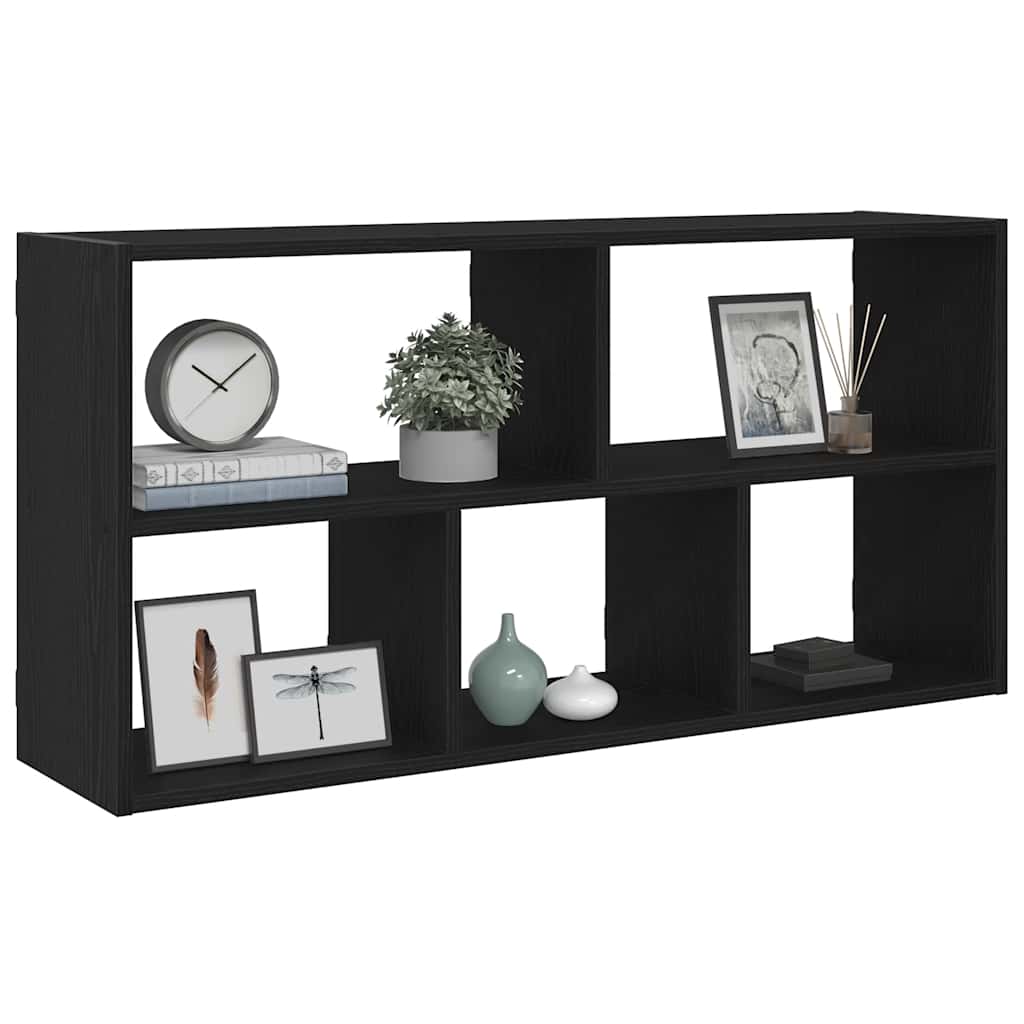 Prateleira de parede 100x25x50 cm deriv. madeira carvalho preto