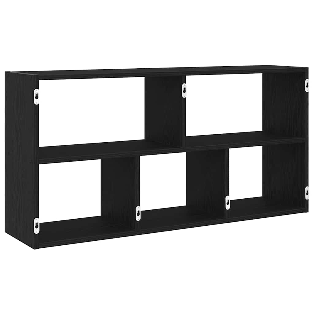 Prateleira de parede 100x25x50 cm deriv. madeira carvalho preto