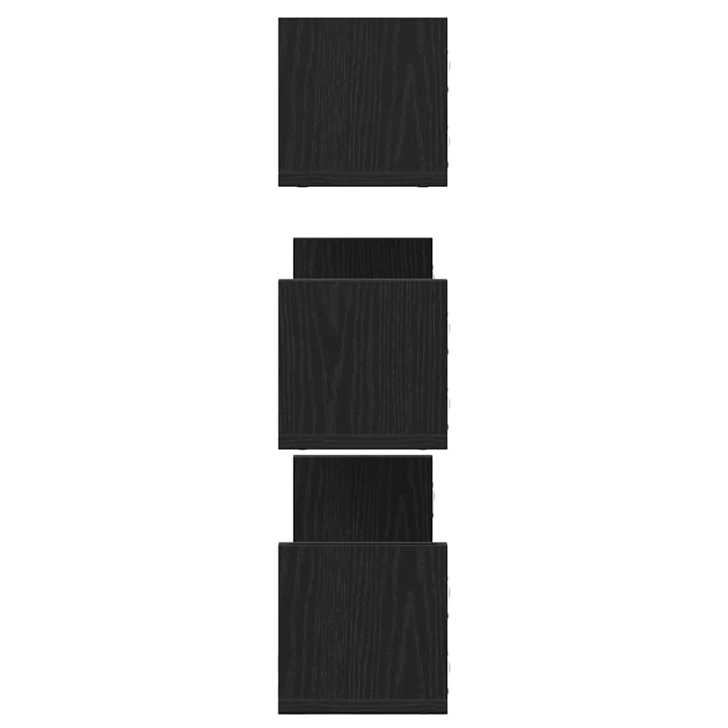 Prateleiras de parede 3 pcs deriv. de madeira carvalho preto