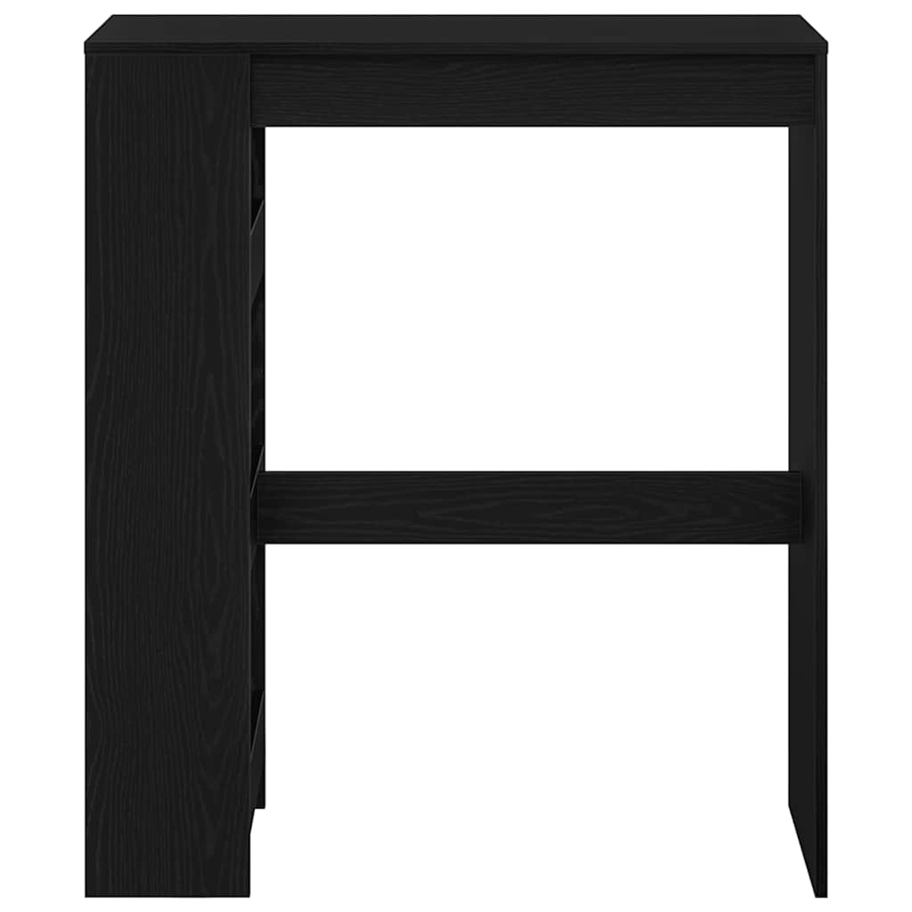Mesa de bar com prateleiras derivados de madeira carvalho preto