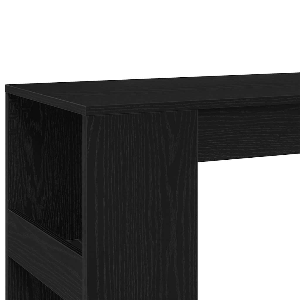 Mesa de bar com prateleiras derivados de madeira carvalho preto
