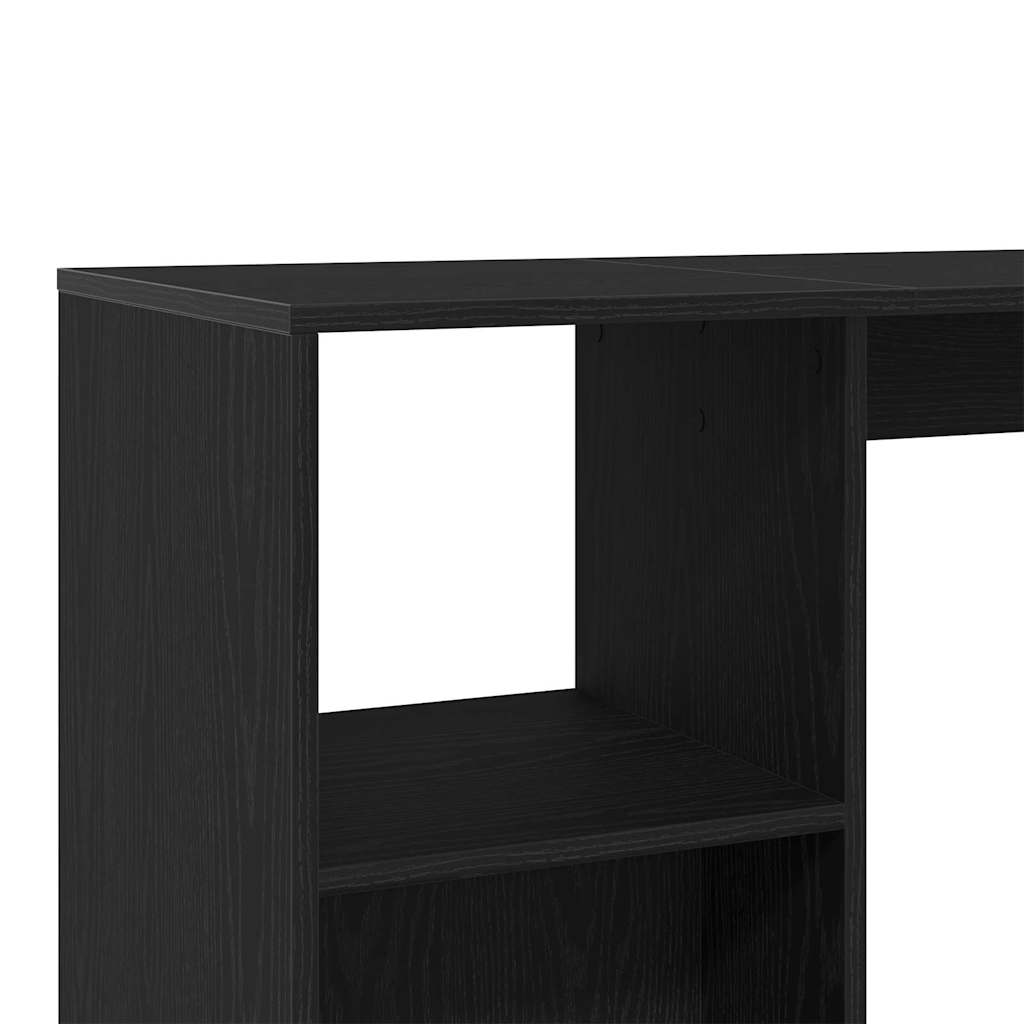 Mesa de bar com prateleira Carvalho Preto 124 x 46 x 103.5 cm