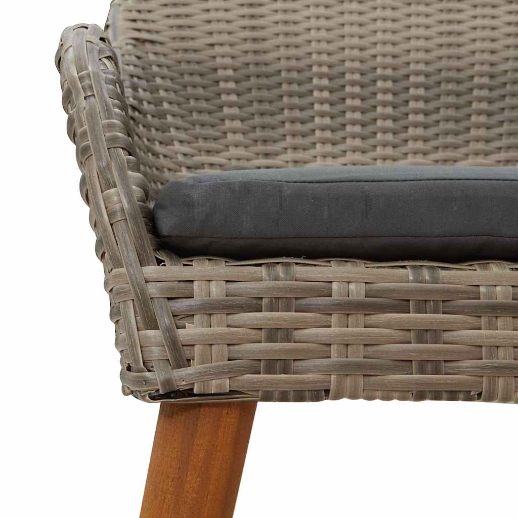 Cadeira de Jardim 2 pcs Preto 55 x 62,5 x 82cm vime PE
