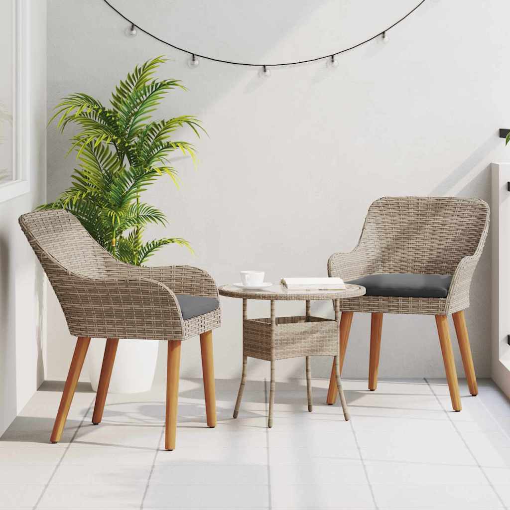 Cadeira de Jardim 2 pcs Preto 55 x 62,5 x 82cm vime PE