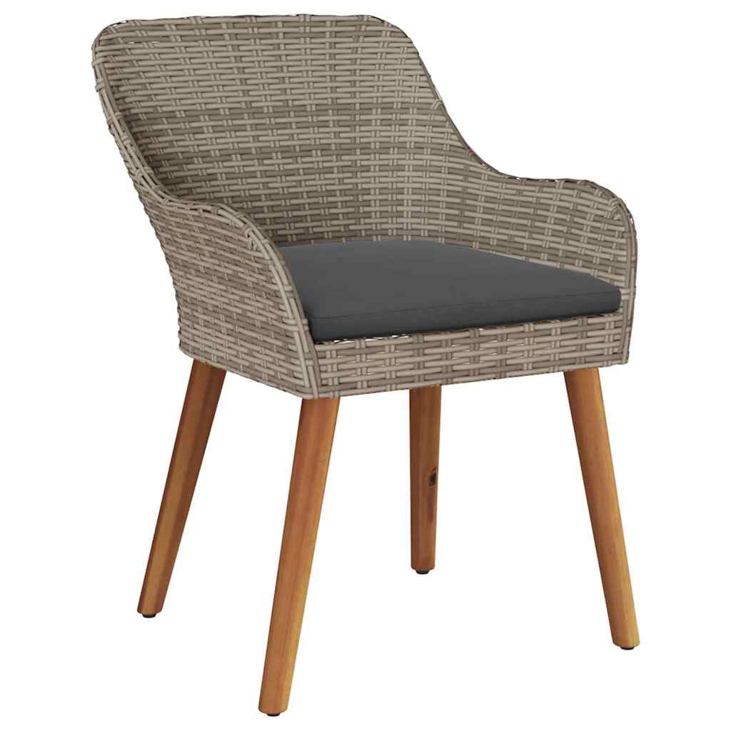 Cadeira de Jardim 2 pcs Preto 55 x 62,5 x 82cm vime PE