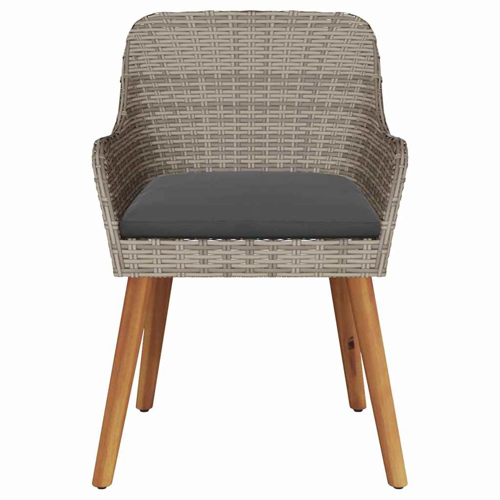 Cadeira de Jardim 2 pcs Preto 55 x 62,5 x 82cm vime PE